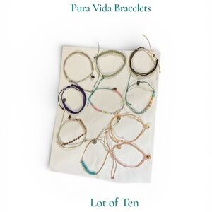 Pura Vida Pull Cord Bracelets Lot of Ten